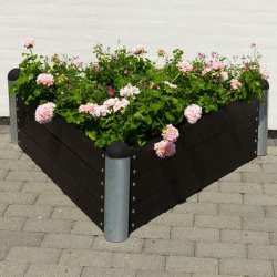 Plus PIPE højbed 140x140x140 cm, Sort