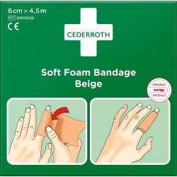 Cederroth Soft Foam Bandage | Beige | 6 cm x 4,5m