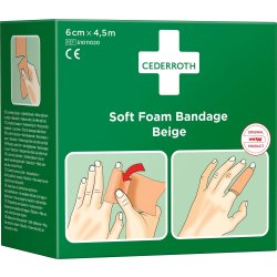 Cederroth Soft Foam Bandage | Beige | 6 cm x 4,5m