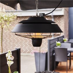 HORTUS terrassevarmer hængemodel 1500W, Ø42cm,sort