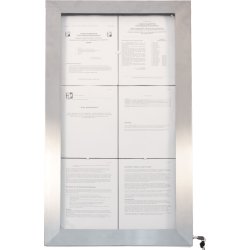 Informationsdisplay Securit 6xA4 Rostfri
