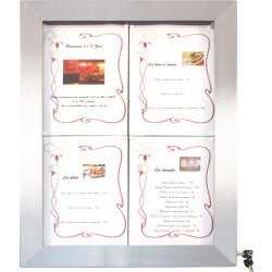 Informationsdisplay Securit 4xA4 Rostfri