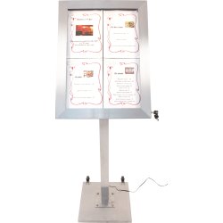 Informationsdisplay Securit Med stativ 4xA4