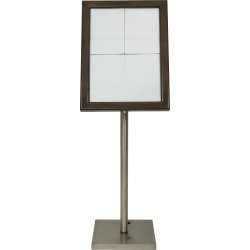 Informationsdisplay Securit Stativ 4xA4 Brun