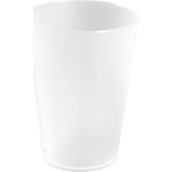 Plastmugg, Flergångsbruk, Vit, 30 cl, 12 st