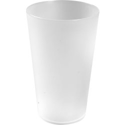 Plastmugg, Flergångsbruk, Vit, 50 cl, 12 st