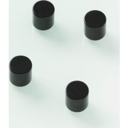 NAGA stærke cylinder magneter, 4 stk., sort stål
