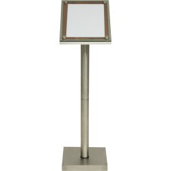 Informationsdisplay Securit Stativ A4 Valnöt