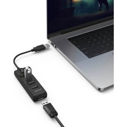 HAMA Hub USB-A 2.0 Switch 4x Porte, sort