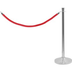 Rostfritt avspärrningsset Lux förlängning, rött