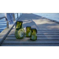 Holmegaard DWL lanterner, 2 stk. grøn H25 + H29 cm