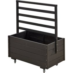 Planteringslåda med spaljé Plus 88x48x105 cm Svart