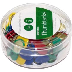 Office häftstift | Blandade färger | 100 st.