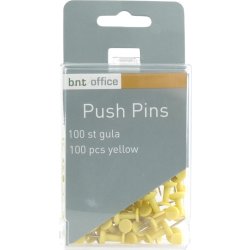 Office Push Pins | Gul | 100 stk.