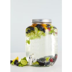 Glasdispenser med tappehane, 8 L