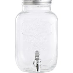 Glasbehållare med tappkran, 4 liter