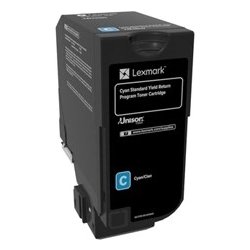 Lexmark CS720 lasertoner (retur) blå, 7000 sidor