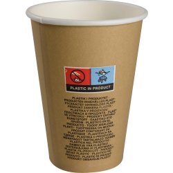 Papkrus med PE belægning, Natur, 20 cl, 100 stk