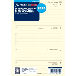 Filofax 2023 Refill | A5 | Uge | Tværf.