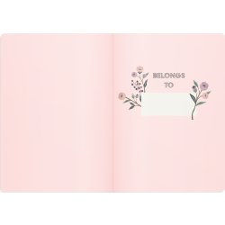 Burde Notesbog deluxe | A5 | Lyserøde blomster