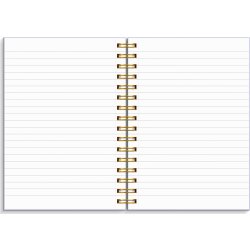 Burde Notesbog, A5, linjeret, lilac