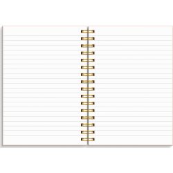 Burde Notesbog | Spiral | A5 | Linjeret | Pink