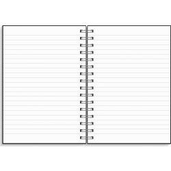 Burde Notesbog, A5, linjeret, black