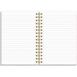 Burde Notesbog, A5, linjeret, flower