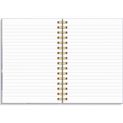 Burde Notesbog, A5, linjeret, marble