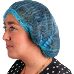 Hårnät med dubbelresår, blå | One-size | 100 st.