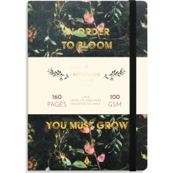 Burde Deluxe Notesbog, A5, linjeret, flower