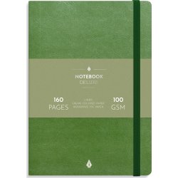 Burde Deluxe Notesbog, A5, linjeret, green