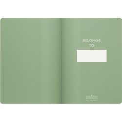 Burde Deluxe Notesbog, A5, linjeret, green