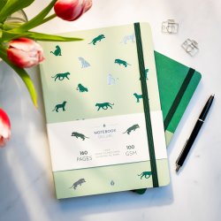 Burde Deluxe Notesbog | A5 | Linjeret | Green