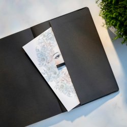 Burde Deluxe Notesbog, A5, linjeret, black