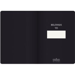 Burde Deluxe Notesbog, A5, linjeret, black