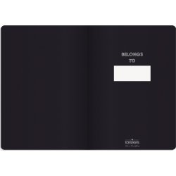 Burde Deluxe Notesbog, B5, linjeret, black