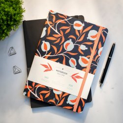 Burde Deluxe Notesbog, B5, linjeret, black