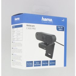 HAMA Webcam Full HD Spy Protection 16:9 Stereo