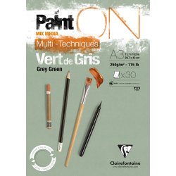 Clairefontaine PaintON Tegneblok | Grey Green | A3