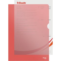 Esselte Copysafe mapp, A4, PP, 0,11 mm, 100st, röd