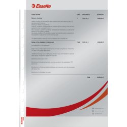 Esselte Standard ficka, A4, topp, 0,06 mm