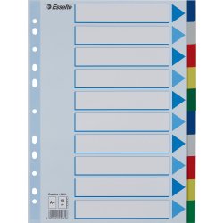 Flikregister Esselte A4 10 flikar Plast