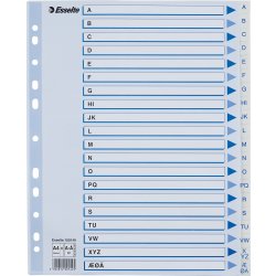 Register Esselte Maxi A4 A-Å PP Vit
