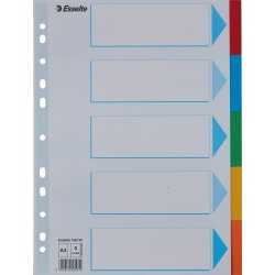 Flikregister Esselte A4 5 flikar Kartong