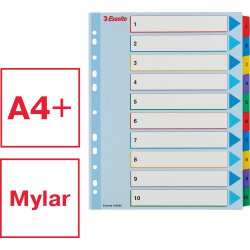 Esselte Mylar Register | A4 | Overskriv | 1-10