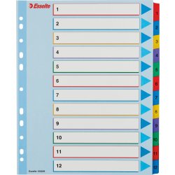 Register Esselte Mylar A4 1-12 Överskrivningsbart