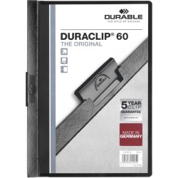 Durable Duraclip 60 klämmapp | A4 | Svart