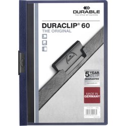 Durable Duraclip 60 klämmapp | A4 | Mellanblå