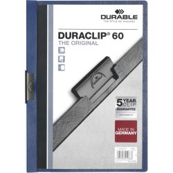 Durable Duraclip 60 klämmapp | A4 | Mörkblå